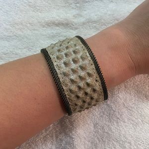 Studded leather bracelet western style